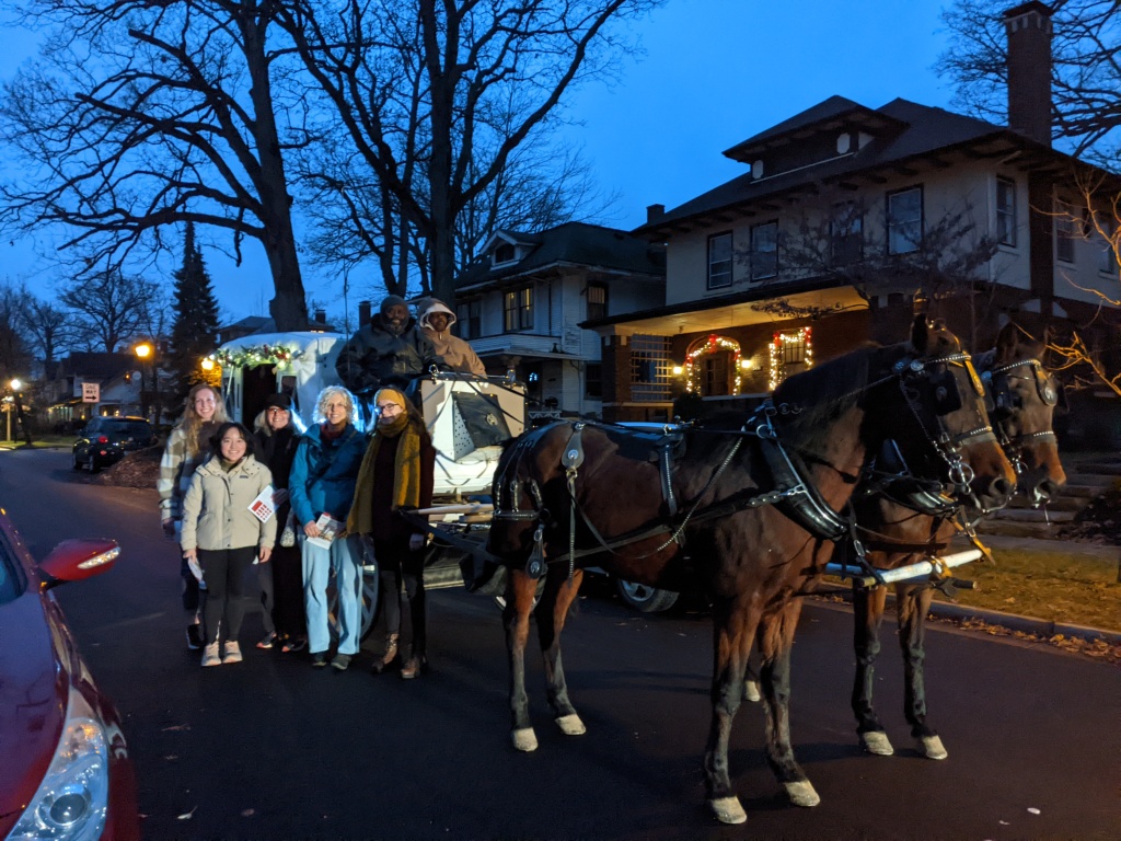 Williams Woodland Christmas tour horse carriage